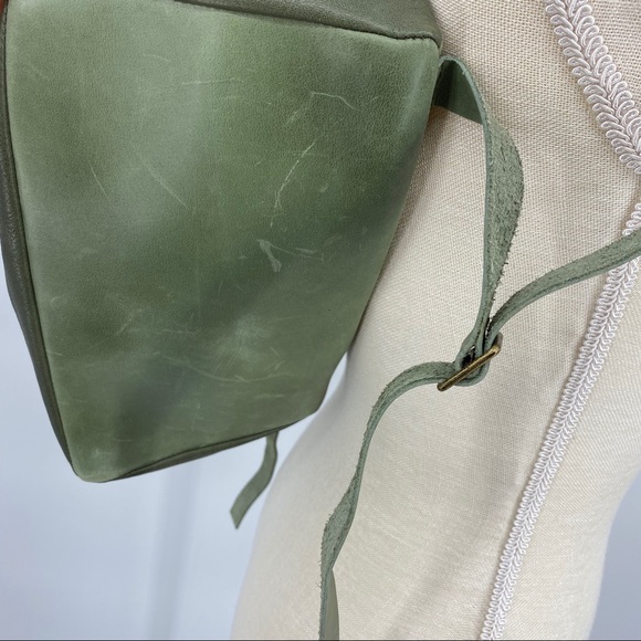 šONA VILLIERšOlive HANDCRAFTED Leather Backpack - Picture 9 of 15